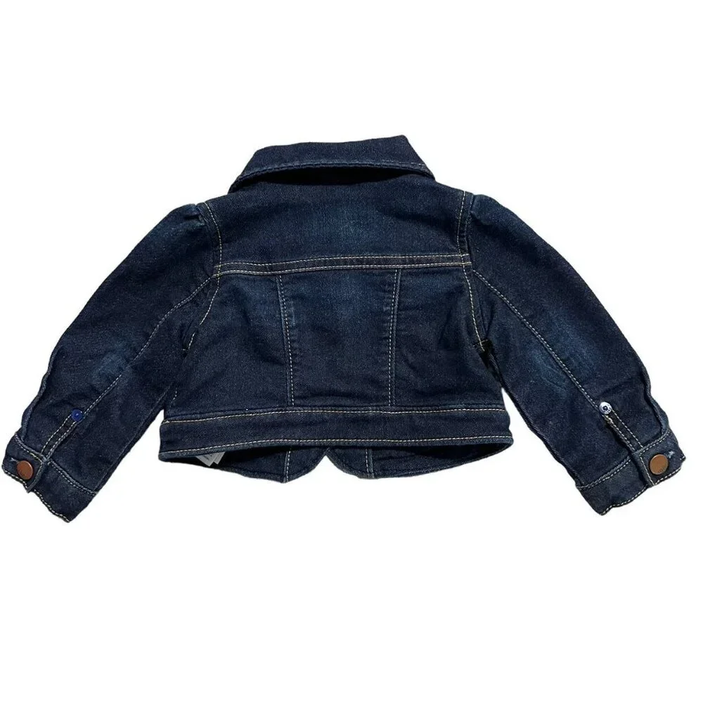 Baby Gap 6-12m Polkadot Lined Denim Jacket